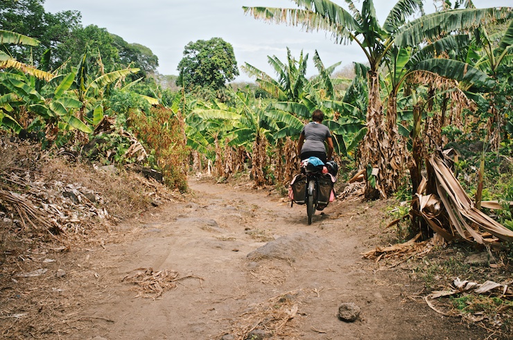 Bicycle touring Isla de Ometepe Nicaragua Surly Troll