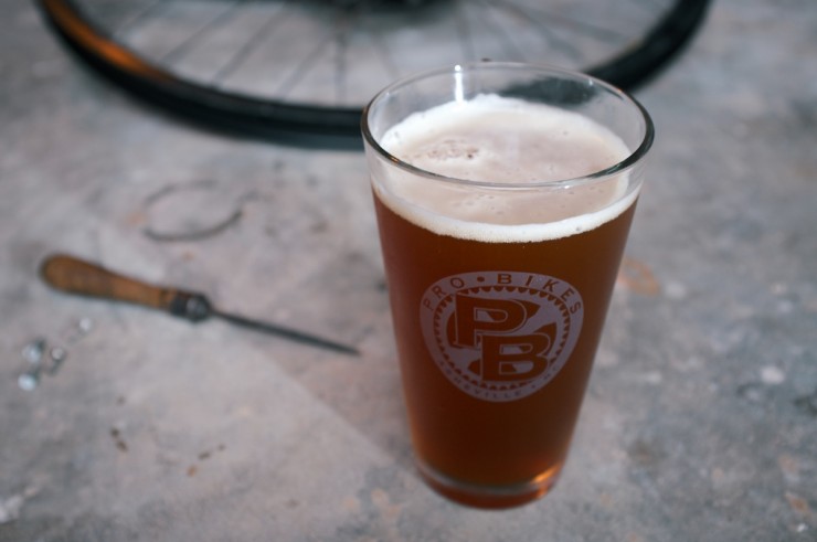 Post-ride beer - Born and Raised IPA