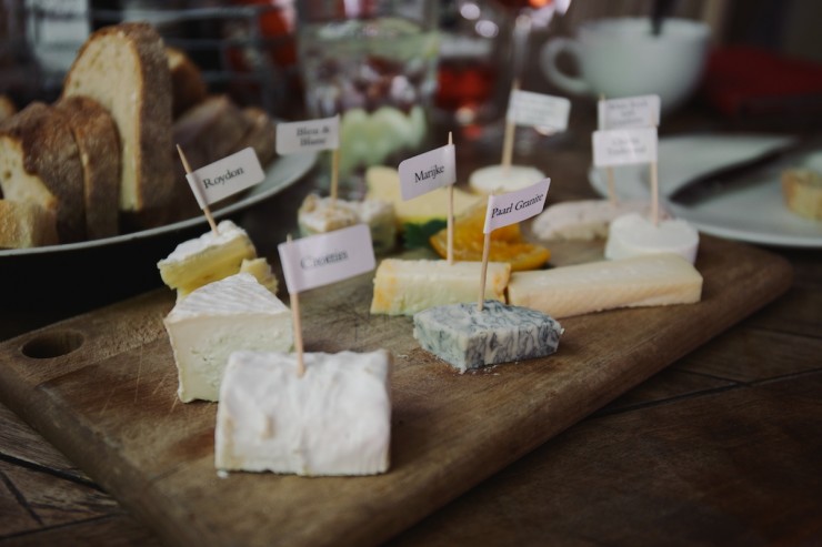 Cheese tasting, winelands, South Africa