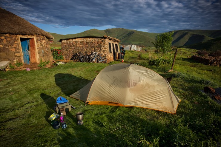 Bike Touring Lesotho - Village Camping