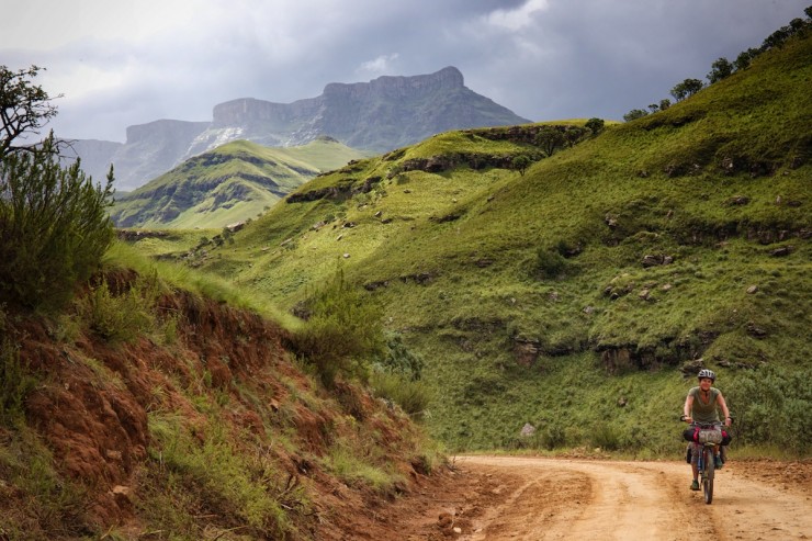 Bicycle Touring Lesotho - Sani Pass dirt road