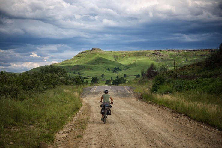 Bike Touring Lesotho - Sani Pass dirt road