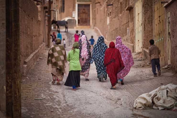 Women dress in Zagora Morocco