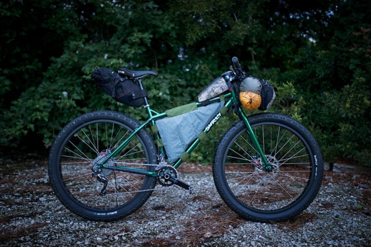 Surly Krampus - bikepacking, DIY Framebag, Revelate Seat Bag, OD Crank