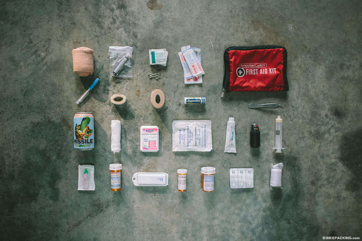 Bikepacking First Aid Kit, medicines, international
