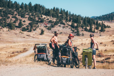 family bikepacking in Salida, CO