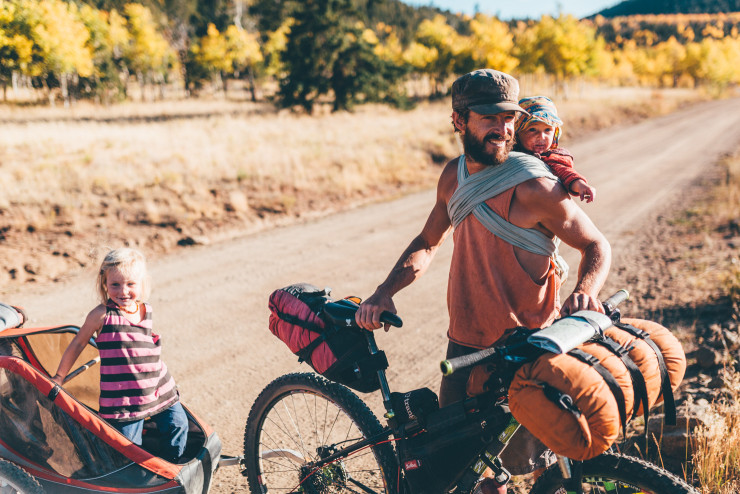 Family Bikepacking on Aspen Ridge, Salida, Colorado.