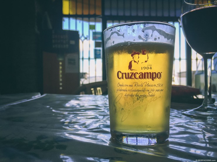 Post-ride Beer, Cruzcampo