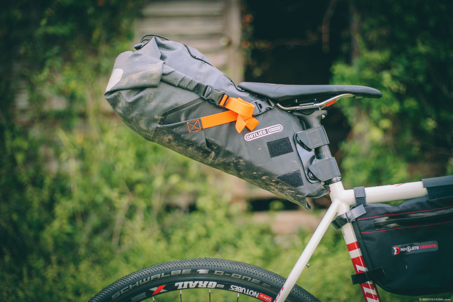 Ortlieb Seat-Pack Review, waterproof bikepacking bags, Niner RLT Steel