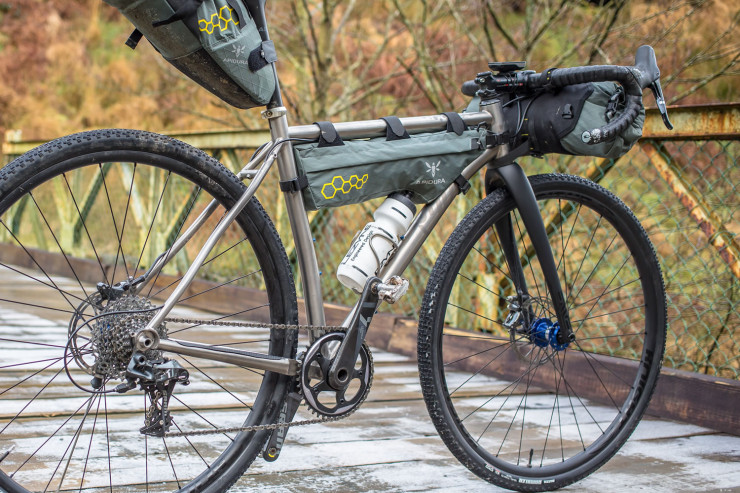Why Cycles R+ Review, Titanium gravel adventure bike, bikepacking, Apidura bags
