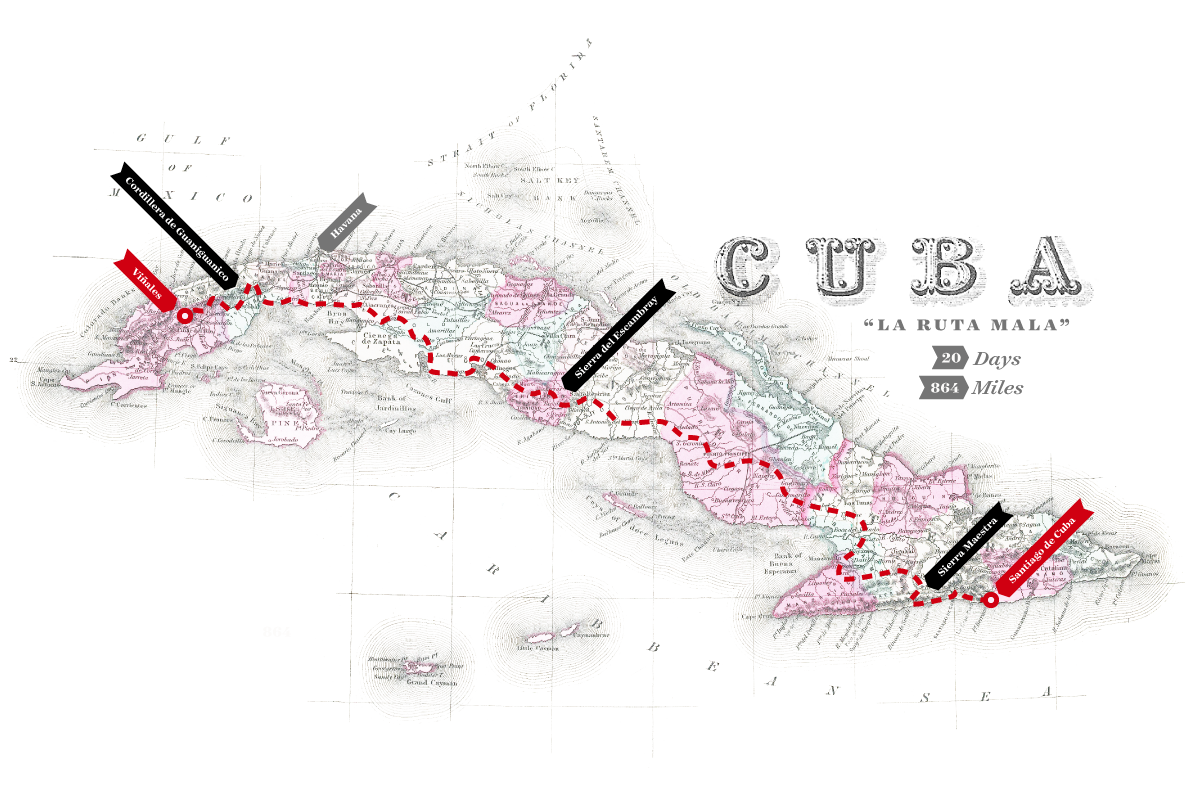 Cuba Bikepacking Map