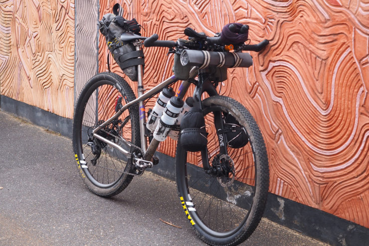Titanium CURVE UpRock 29er, bikepacking , Australia