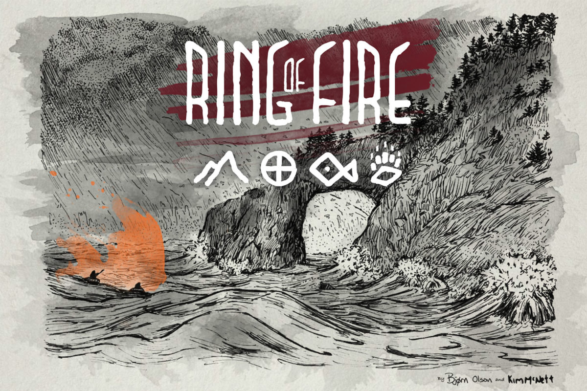 Bikepacking Awards Art, Ring of Fire