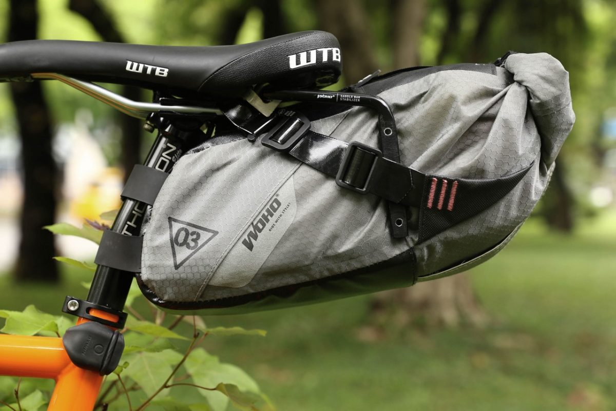 Rhinowalk Anti Sway Bikepacking Sella Bag Stabilizzatore Mount con 2 Bottiglie Gabbia Montaggio Fori 