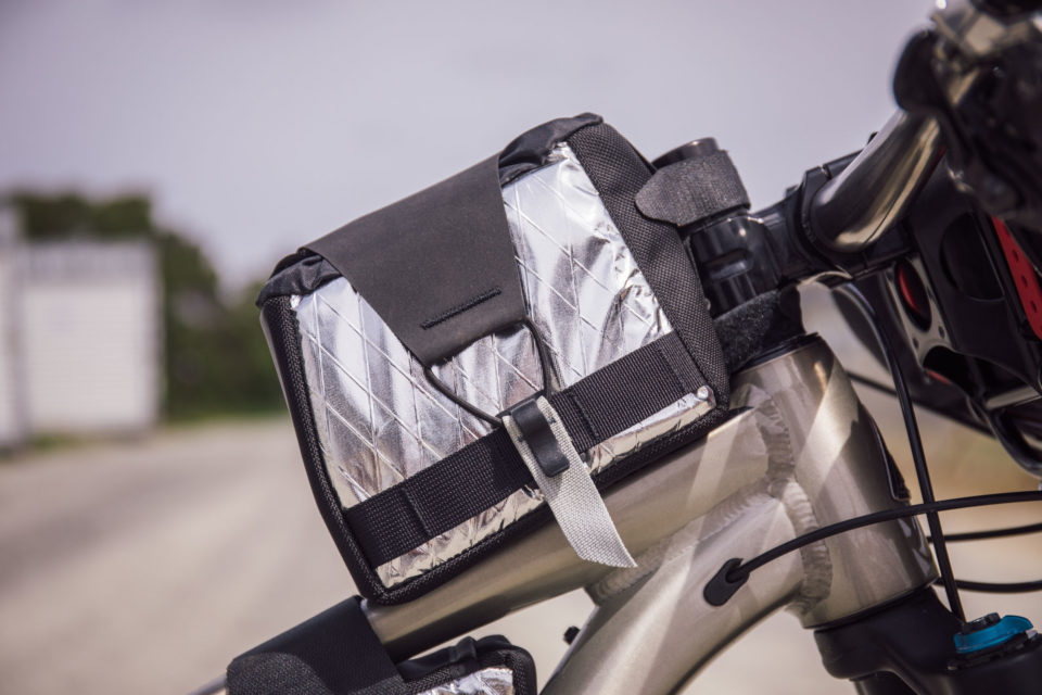 Clayton's Marin Bikepacking Bike, Porcelain Rocket Bags