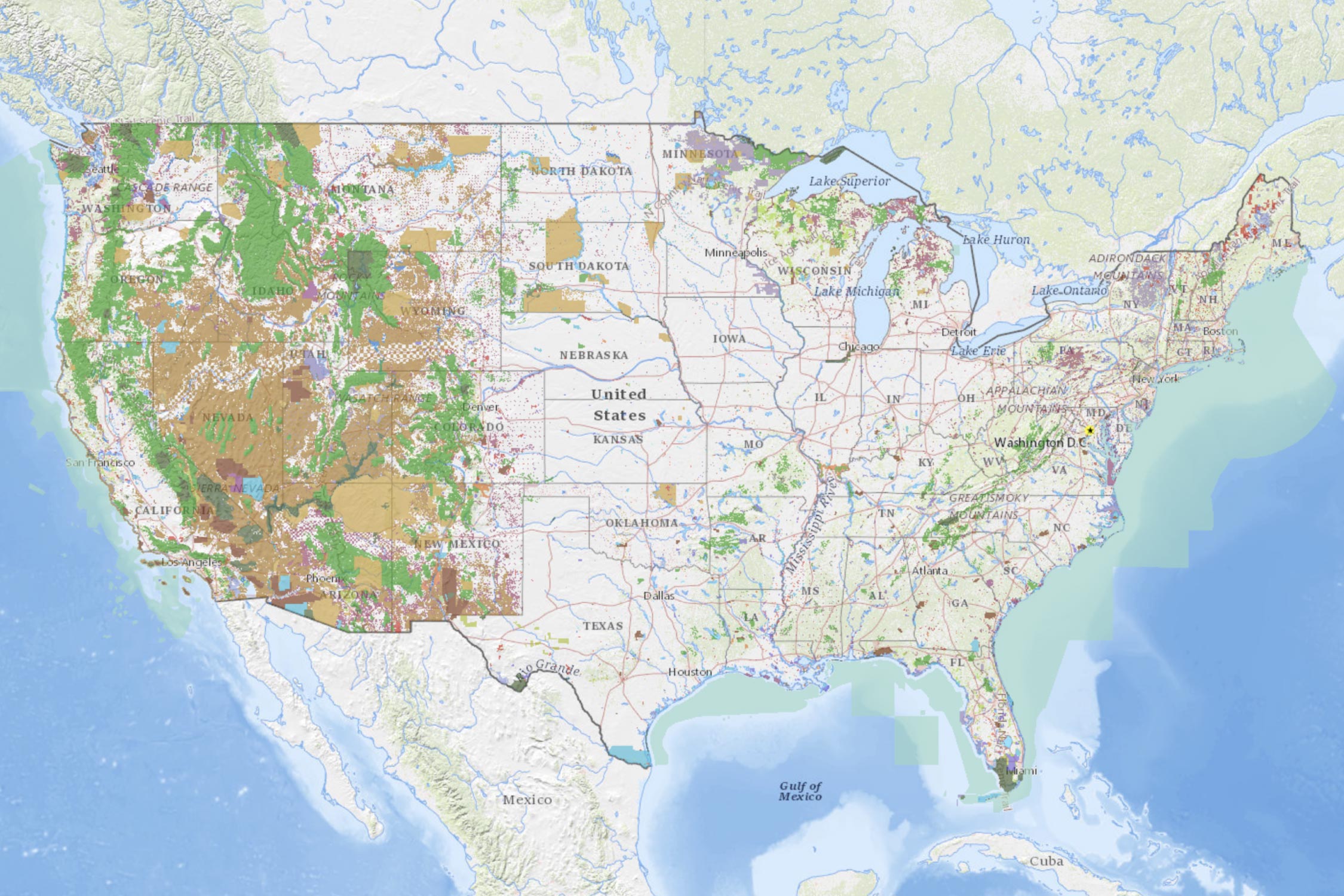 Public Lands Map, USGS