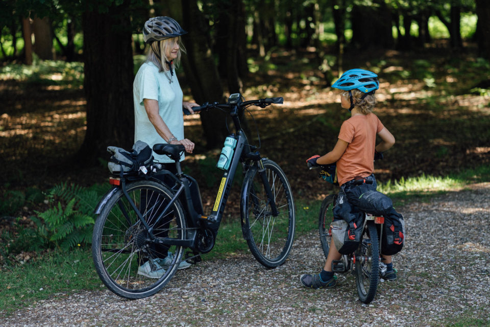 Family bikepacking new forest