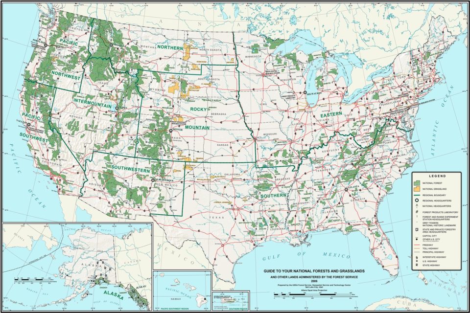 National Forests map