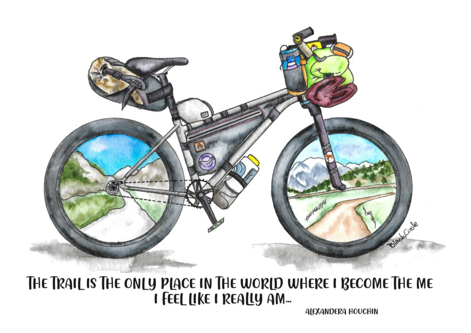 Gosia Black Bike Illustrations