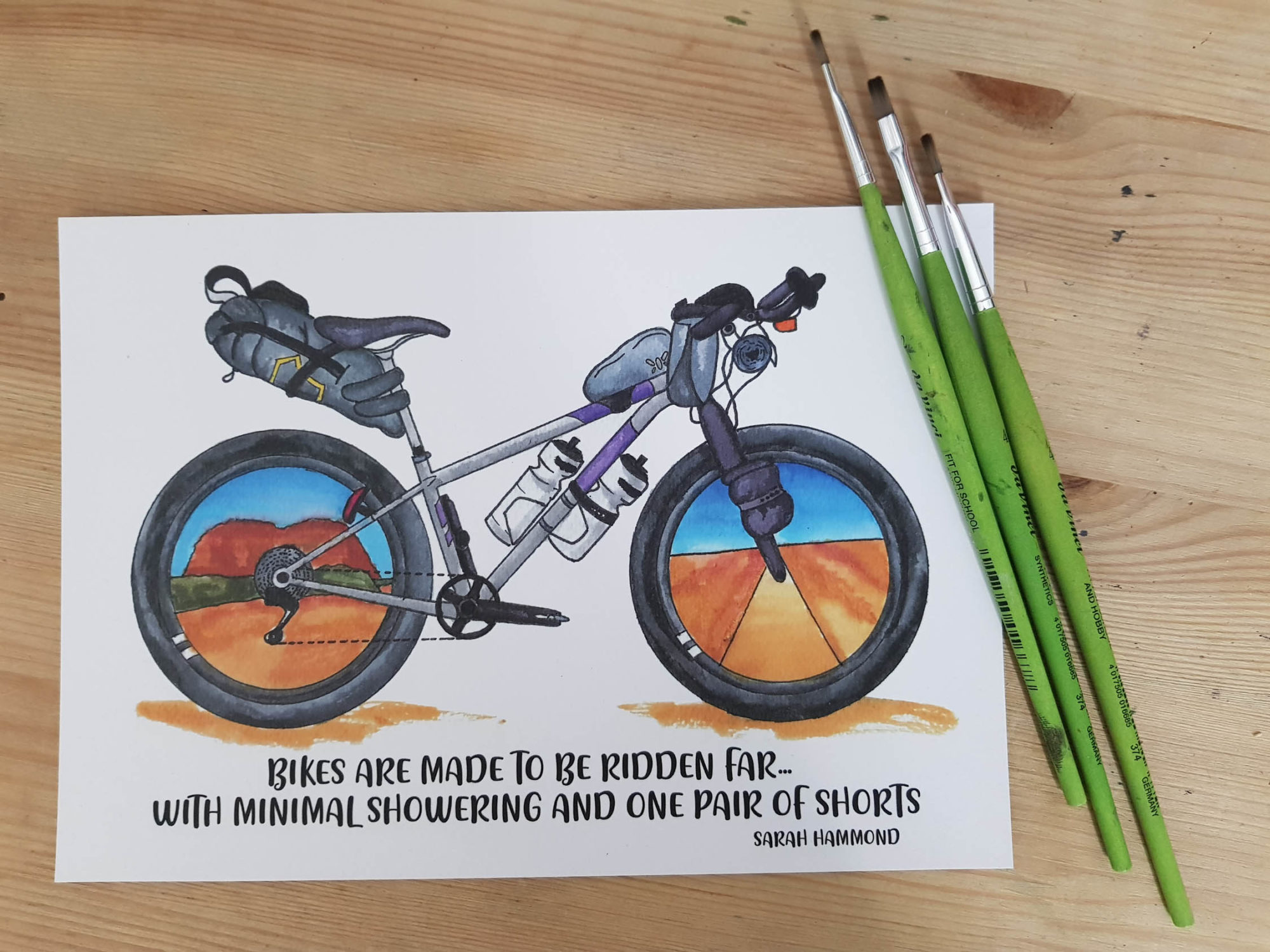 Gosia Black Bike Illustrations, Sarah Hammond