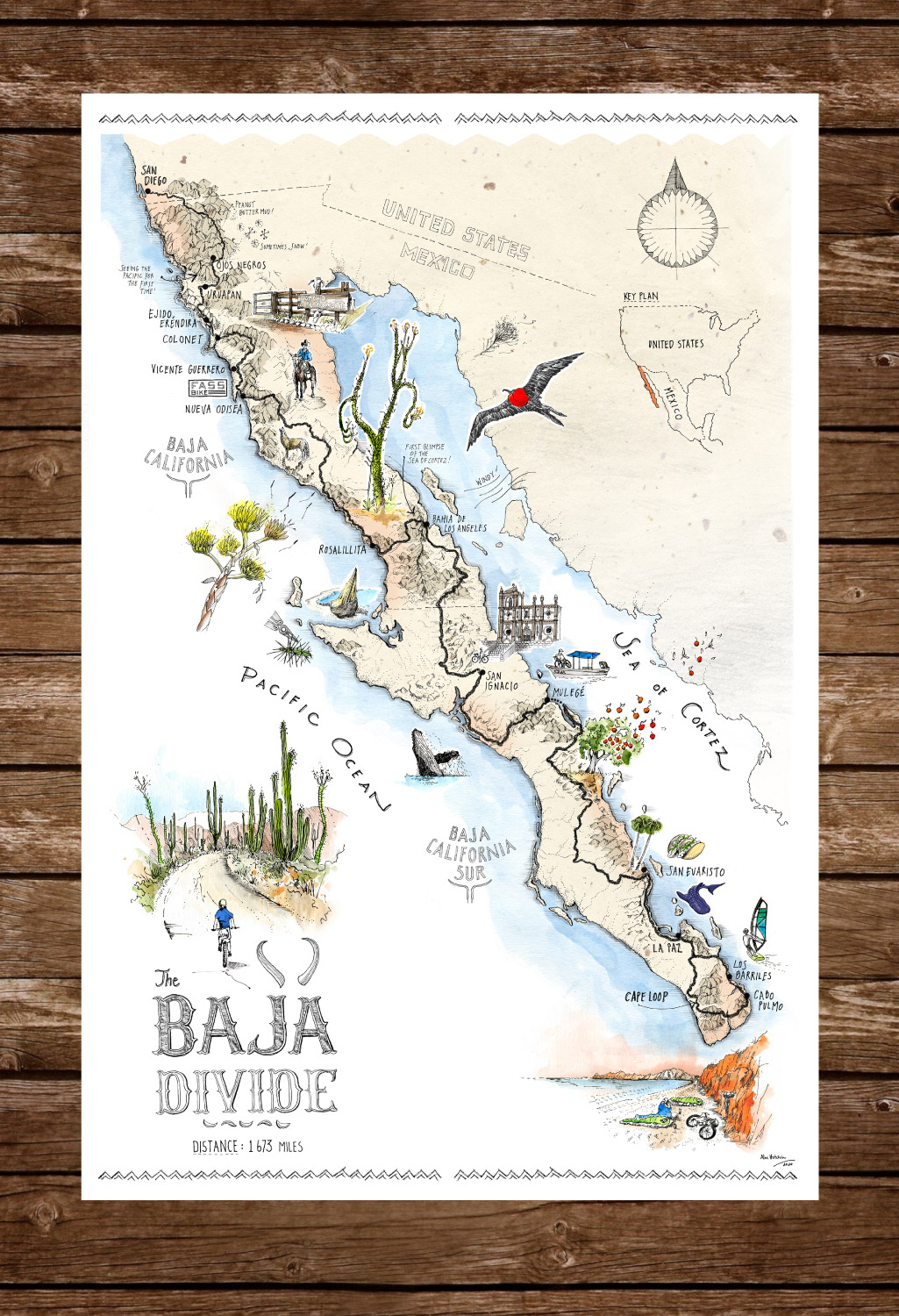 Alex Hotching, Baja Divide, Map