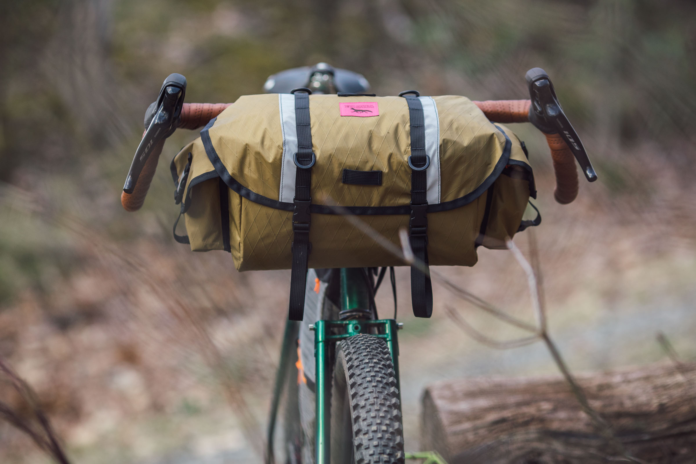 Roll Bicycle Saddle Bag Real Leather Handlebar Frame Seat Bag BLUE 2020 model 