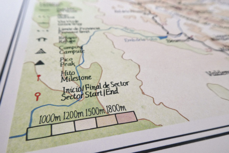 Montañas Vacías Printed Map, bikepacking route