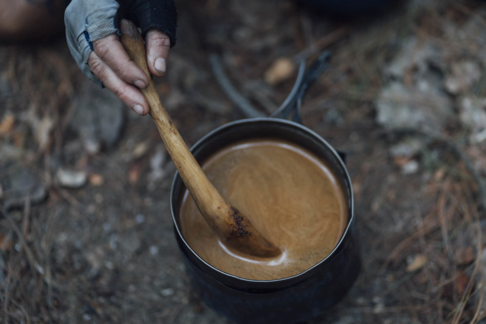 carving a wooden spoon, spoon making