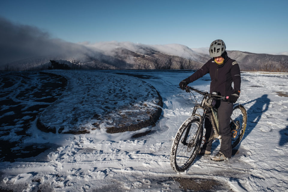 45NRTH Naughtvind Review + Snow Biking the Blue Ridge Pkwy