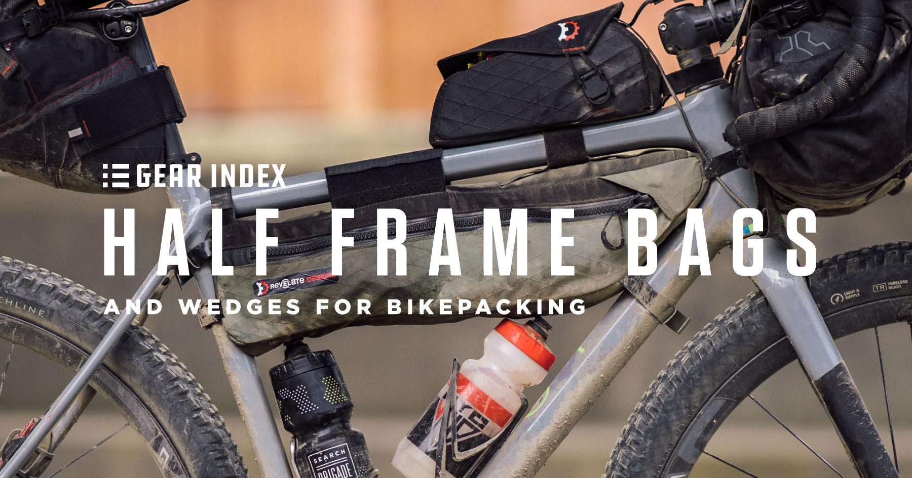 Half frame bags and wedges for bikepacking
