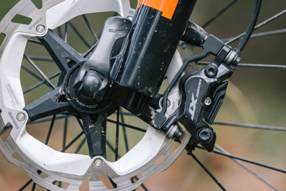 Shimano XT 4-piston hydraulic brakes, Best brakes for bikepacking