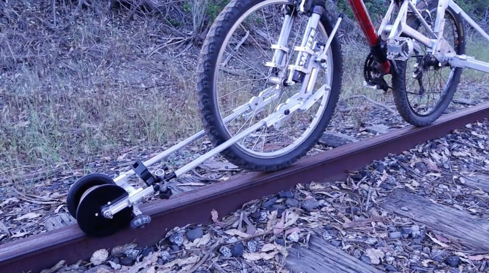 Rail Bike with Folding Outriggers