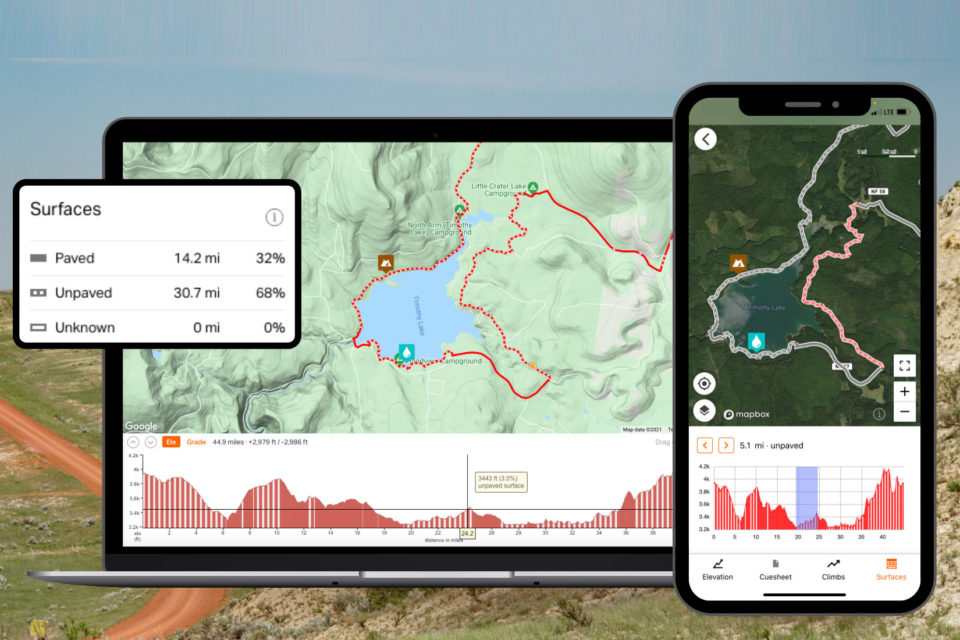Ride With GPS Releases New Surface Types Feature