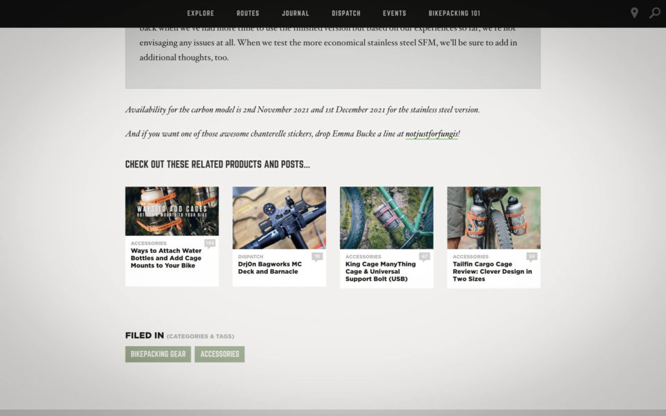 bikepacking.com New Navigation and site improvements