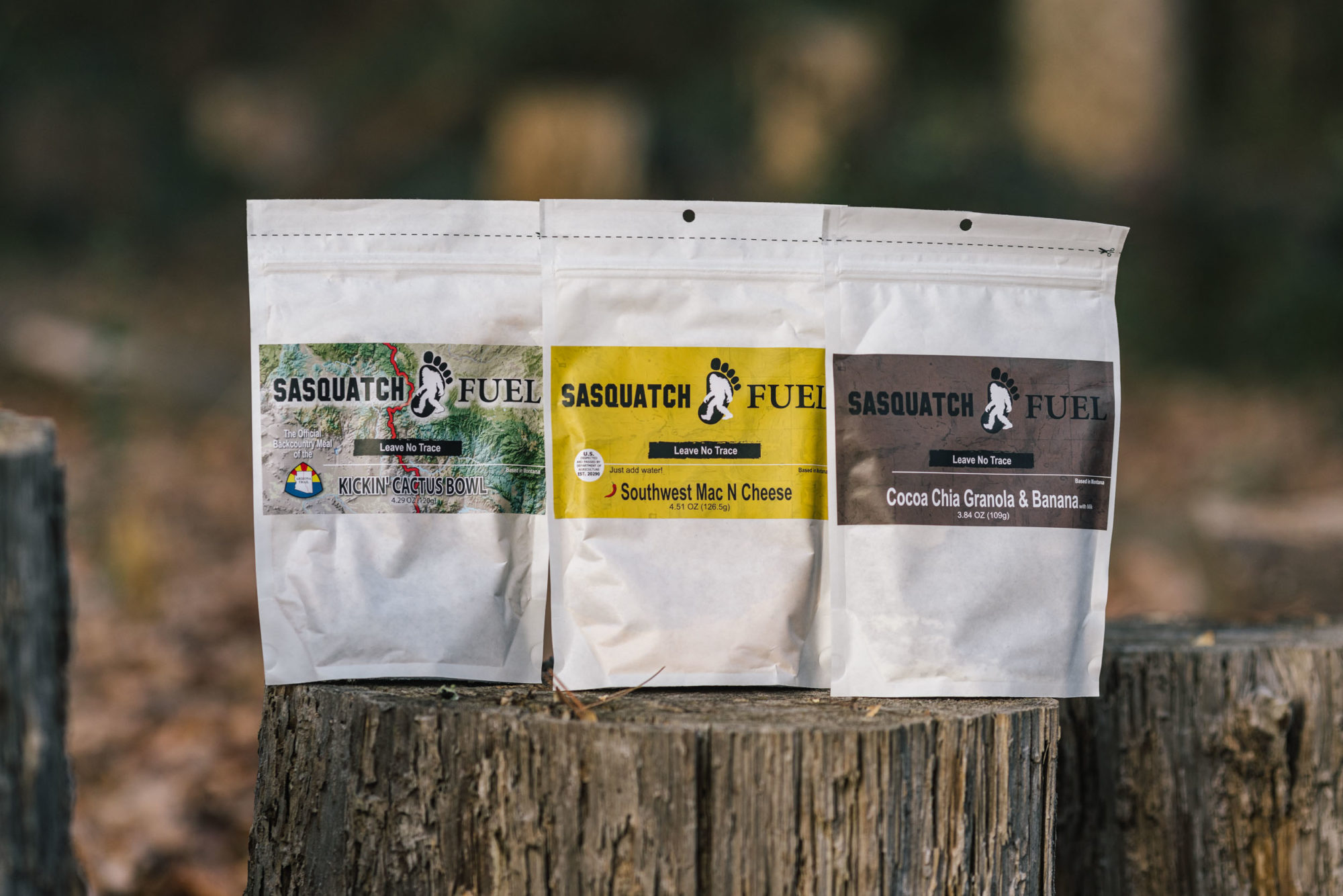 Sasquatch Fuel , Camping Meals in Compostable Packaging, Biodegradable