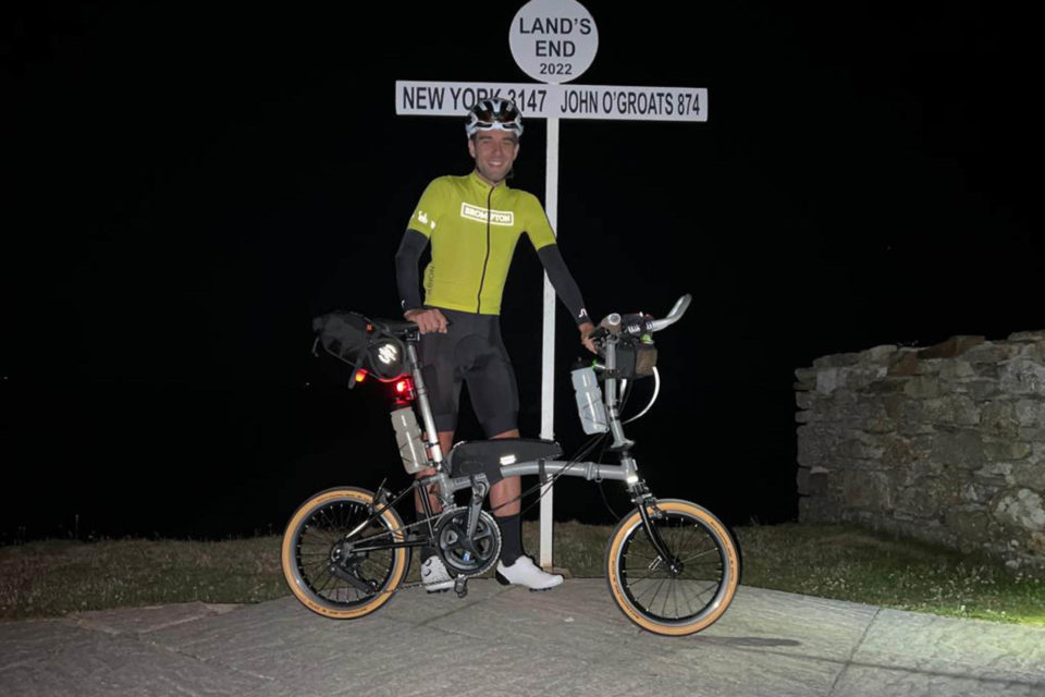 New Record on Land’s End to John O’Groats route… aboard a Brompton!