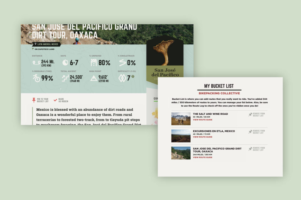 Bucket List and Route Log are Live!