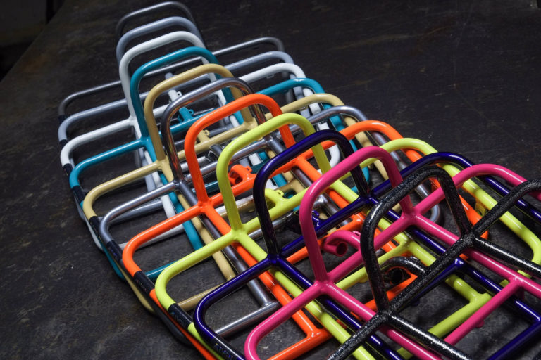 Colorful Gramm x Allygn Diamond Racks and Bags - BIKEPACKING.com