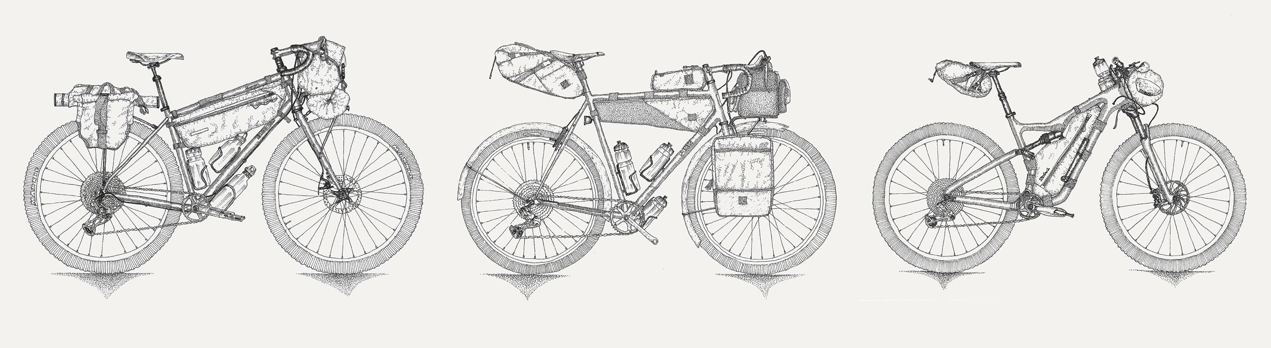 Bikepacking illustration