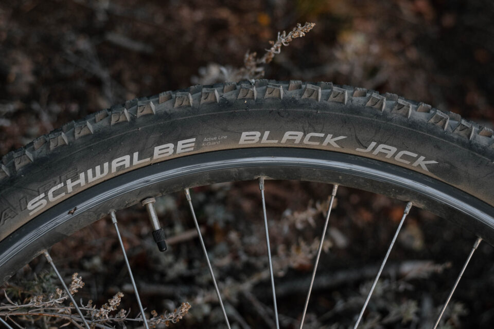 1986 Diamondback Ascent, Budget Bikepacking Build-Off, Schwalbe Black Jack tires