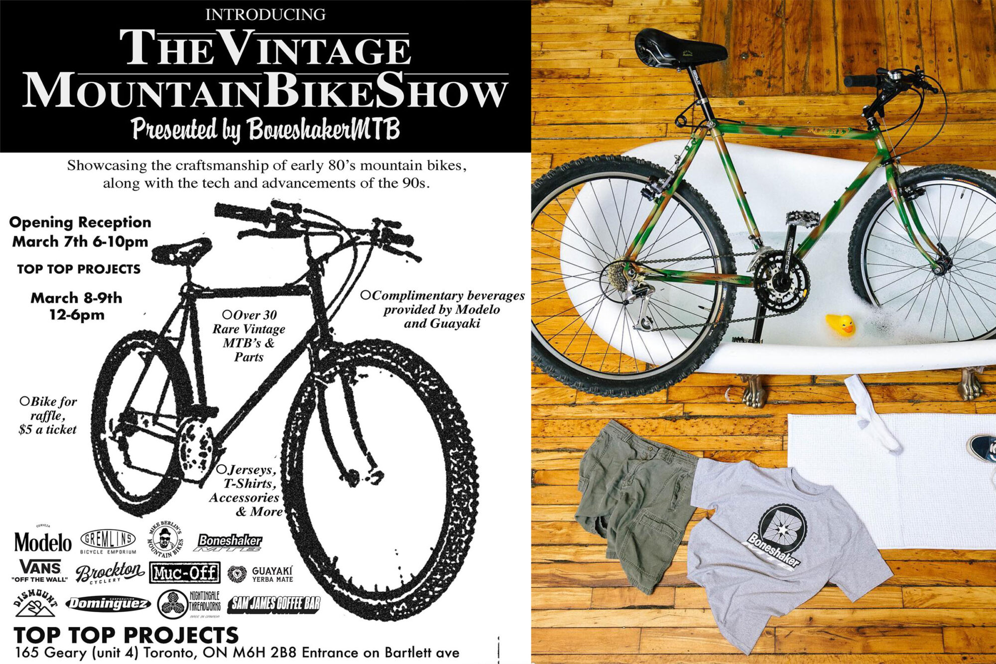 Vintage mountain bike show bonshaker