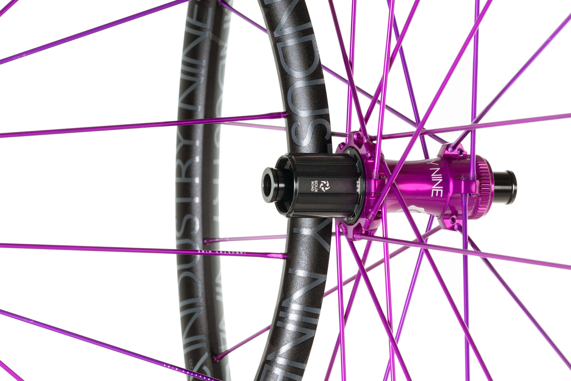Jeu De Moyeux Vélo Route Industry Nine Solix - 24 Trous, Serrure Centrale, Compatible SRAM XDR - Neuf