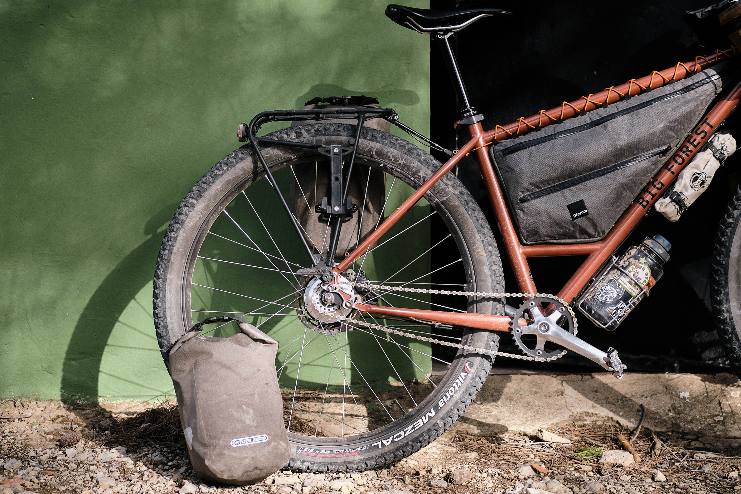 Mini Panniers and Cargo Cages on a Quick Rack BIKEPACKING