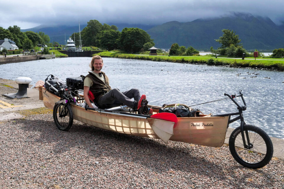 Pedal Paddle, amphibious canoe, Ben Kilner