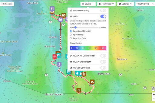 RWGPS weather layers