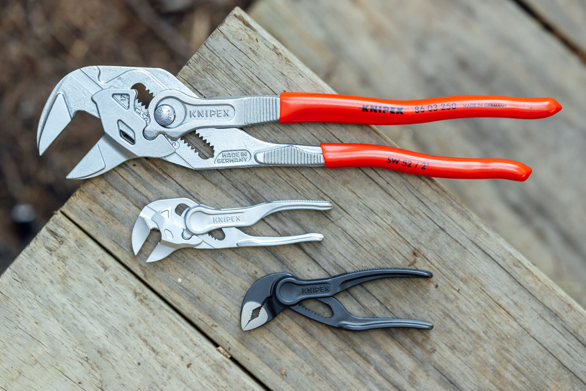 KNIPEX 10 Inch Pliers Wrench - German Made Ergonomic Grip Adjustable Wrench Pliers