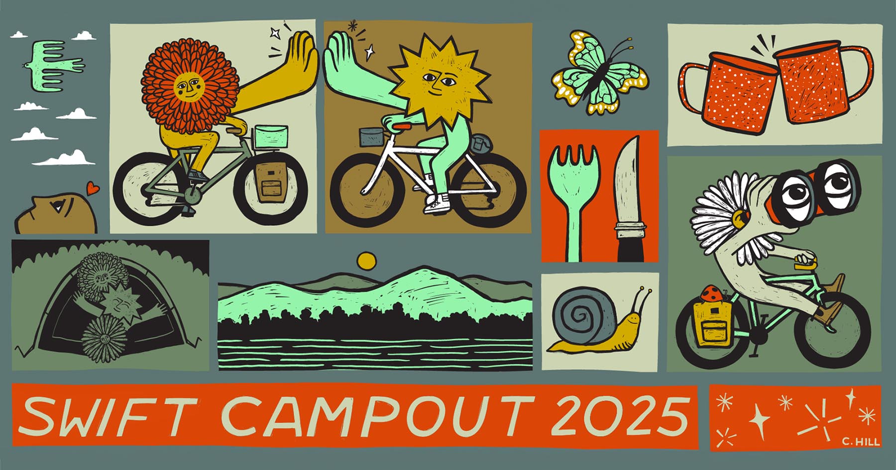 ウェア SWIFT INDUSTRIES* campout 2025 socks SWIFT INDUSTRIES Socks | Swift Campout 2025 - 自転車屋ちゅう