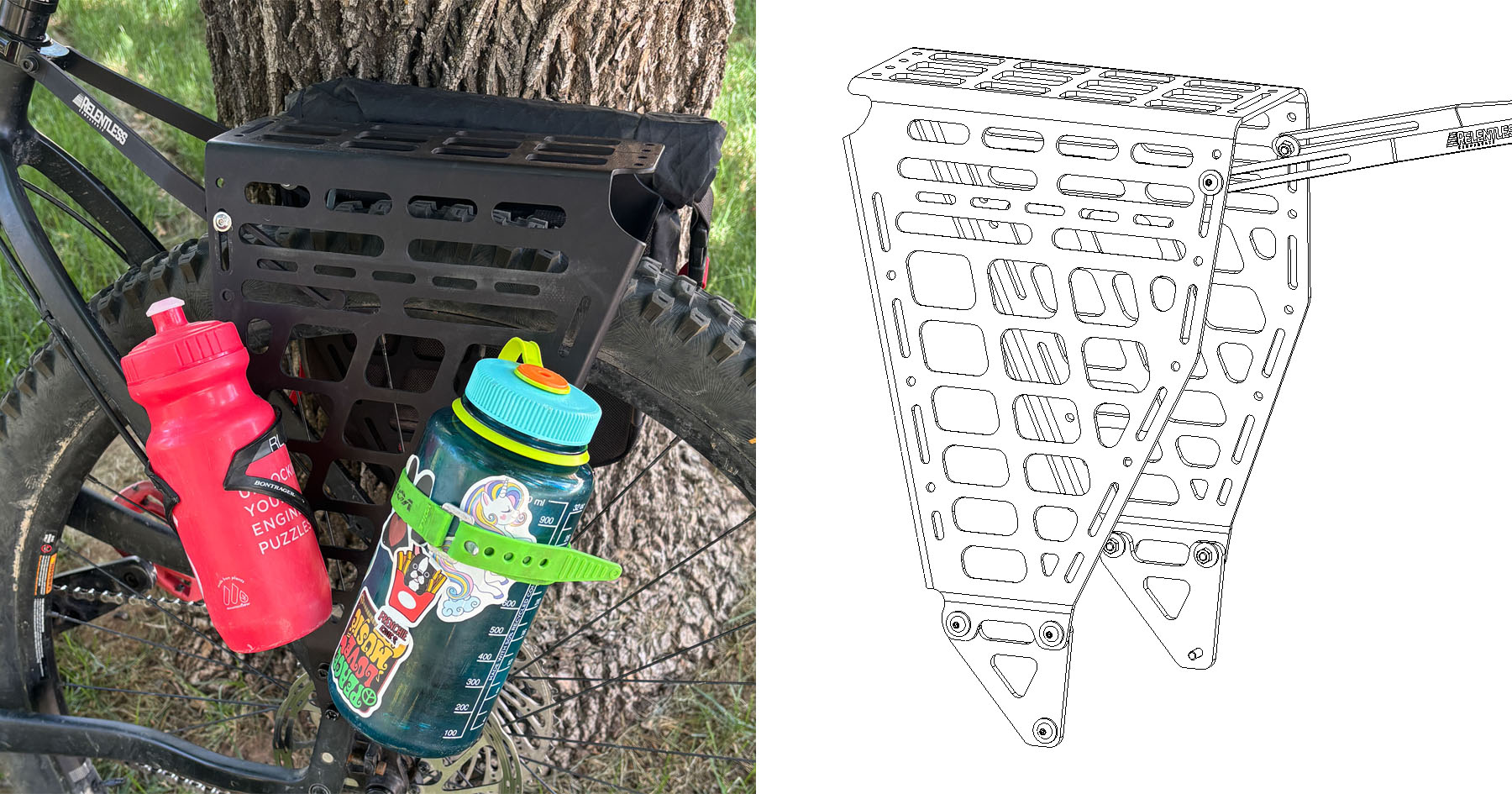 The New Relentless Components Mule Rack is Bent, Not Welded
