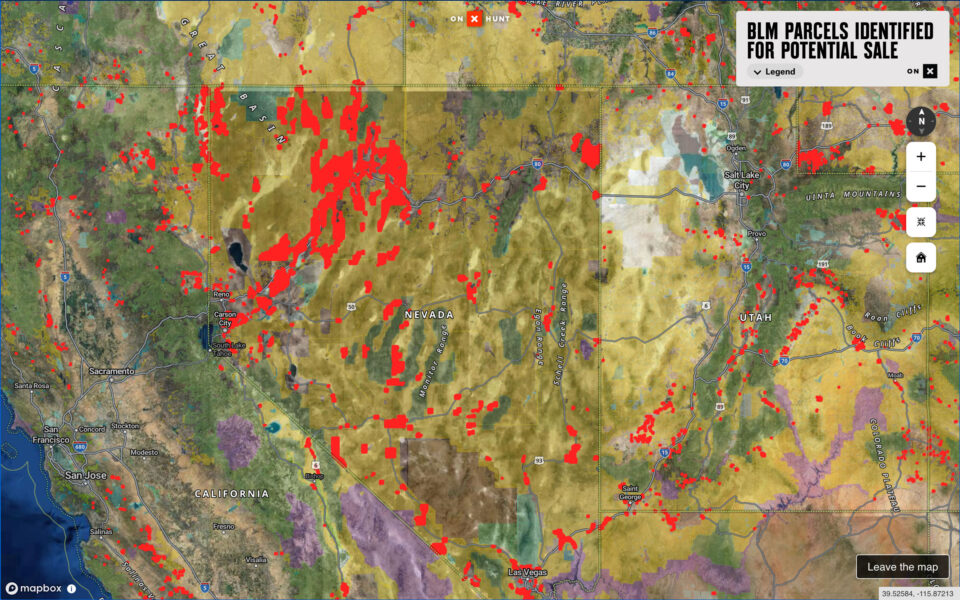 onX BLM Land For Sale Map