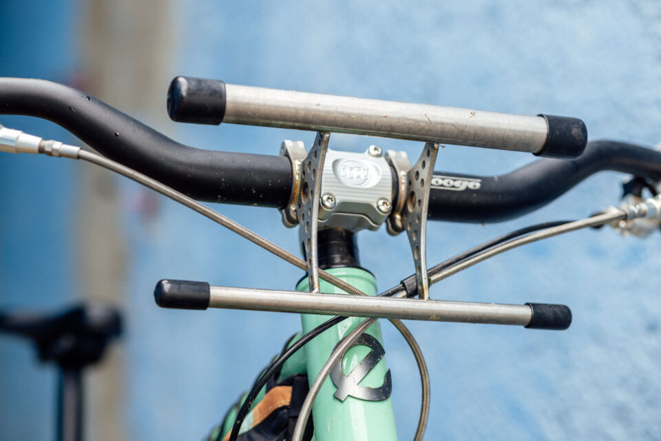 Mostly Forever Titanium Bedroll Harness Review, Handlebar Cradles